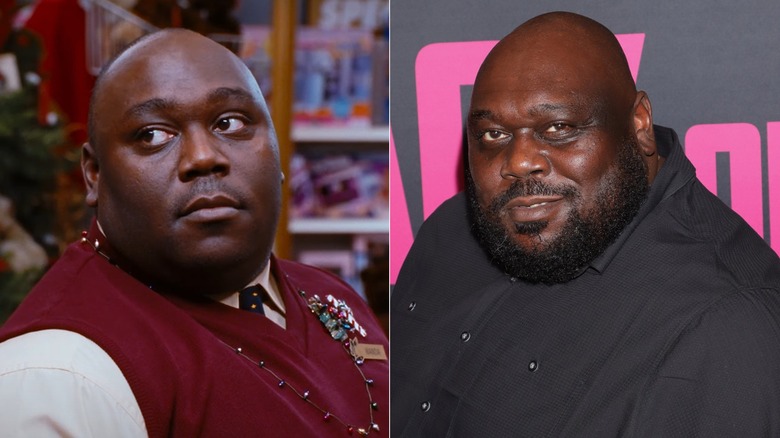 Faizon Love in "Elf" vs a recent photo of him