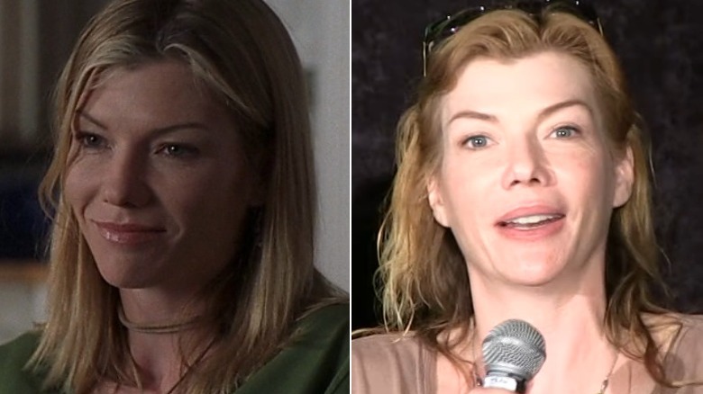 A split image of Stephanie Niznik on Everwood and at the cast reunion