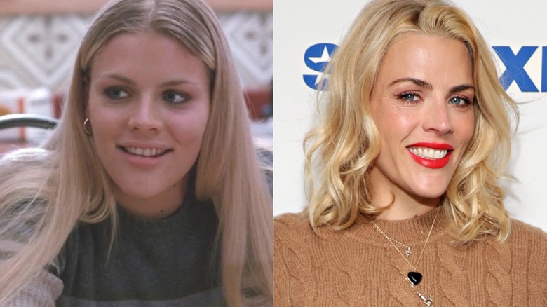 Busy Philipps in 'Freaks and Geeks' next to an older Busy Philipps