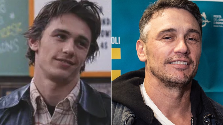 James Franco in 'Freaks and Geeks' next to an older James Franco