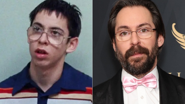 Martin Starr in 'Freaks and Geeks' next to an older Martin Starr