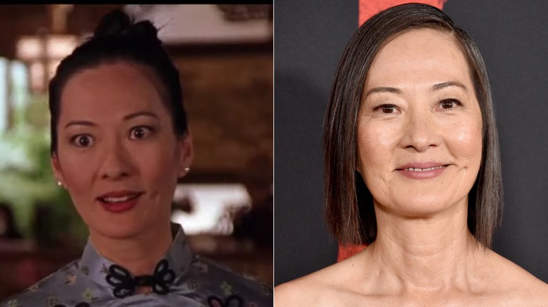 Rosalind Chao smiling, split screen