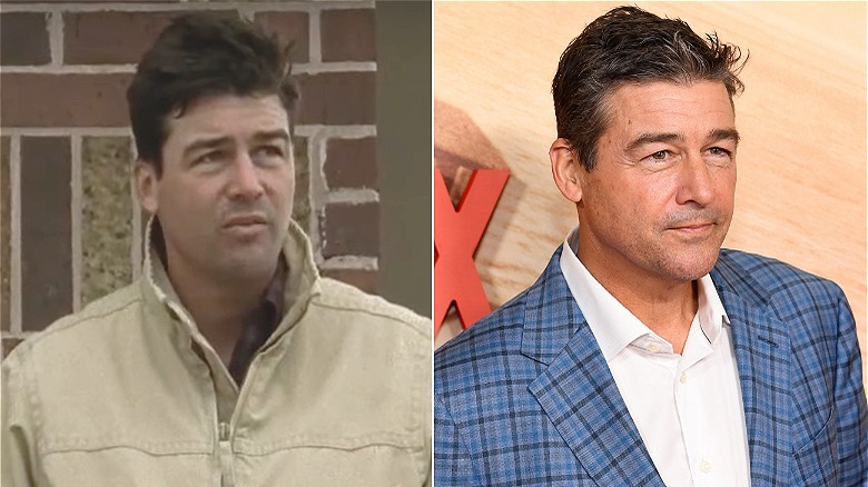 Kyle Chandler looking up and posing