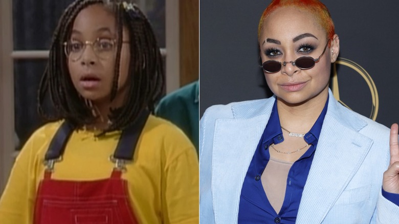 Raven-Symoné looking shocked and smiling, composite image