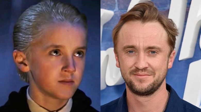 Tom Felton then and now