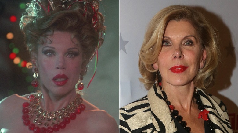 Christine Baranski in the Grinch vs a recent photo of Christine Baranski