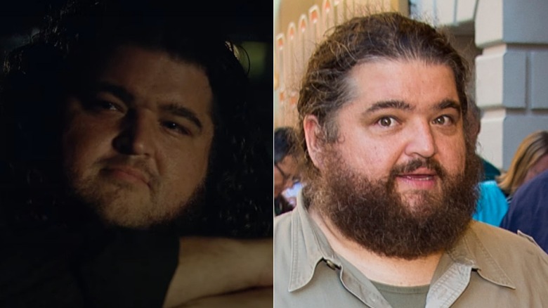 Jorge Garcia in Lost and in 2017, looking on and posing