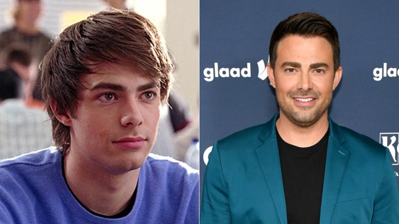 Jonathan Bennett acting in Mean Girls and smiling now