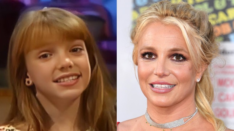 A split image of Britney Spears on MMC and recently