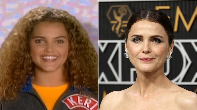 A split image of Keri Russell on MMC and recently