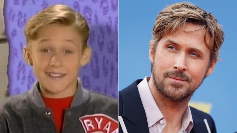 A split image of Ryan Gosling on MMC and recently