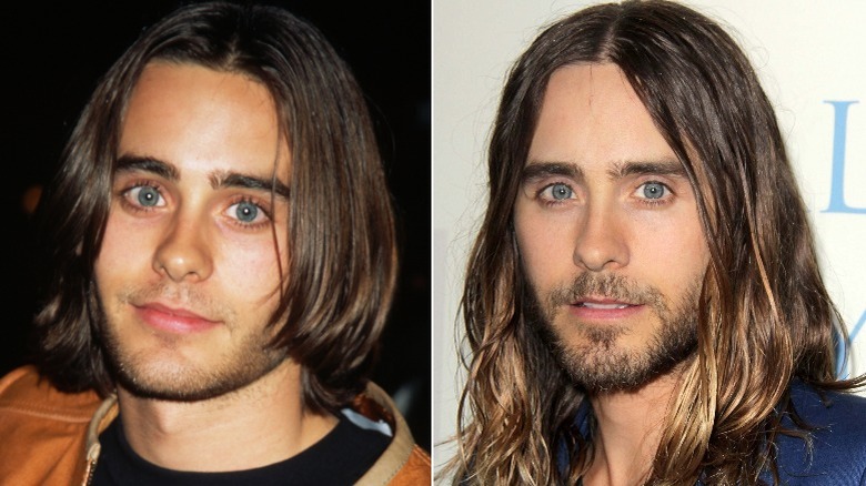 Jared Leto smiling as a teen vs as a bearded adult 