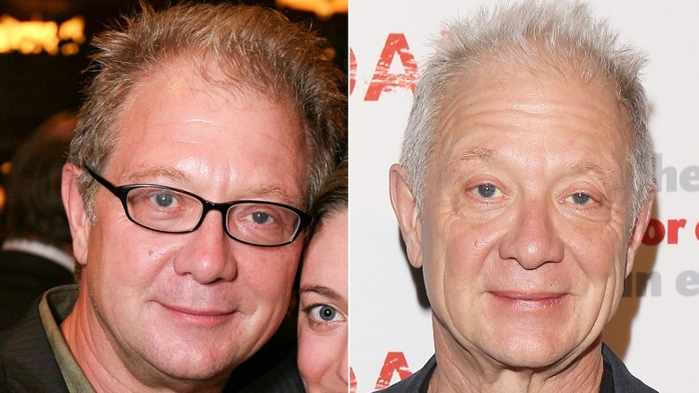 Jeff Perry smiling as a young adult vs as a grey-haired older adult 