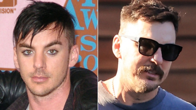 Shannon Leto posing as a young adult vs as an older adult