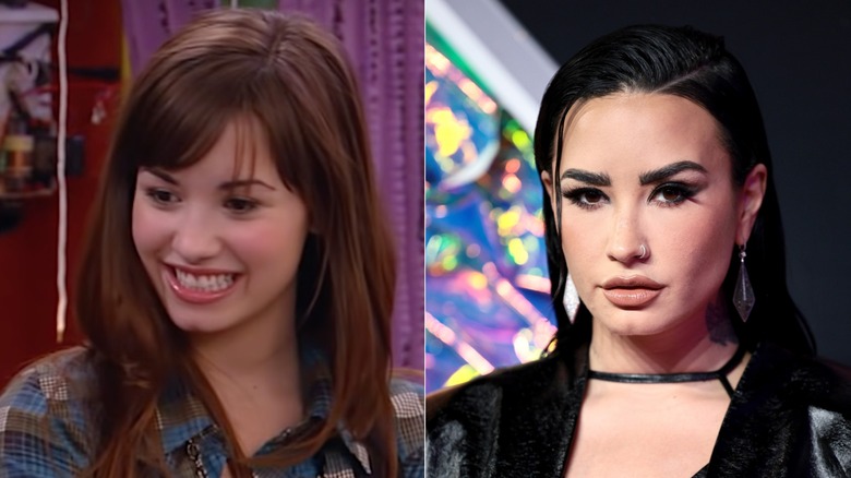 Demi Lovato then and now split