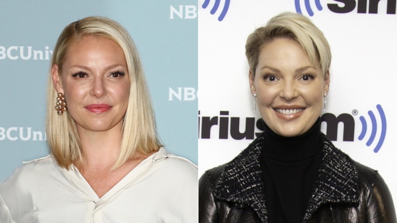 Katherine Heigl in 2018 and in 2023