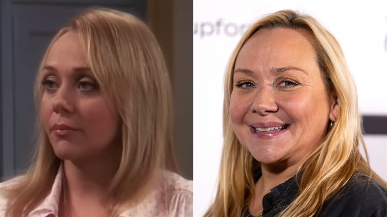 A split image of Nicole Sullivan on TKOQ and recently