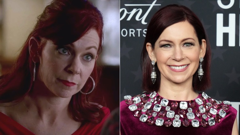 Split photo of Carrie Preston