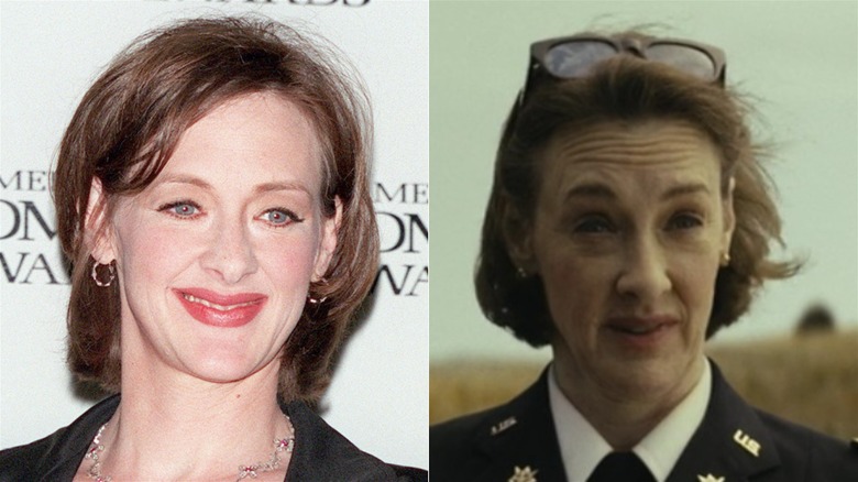 Joan Cusack smiling at an event and acting in Homecoming