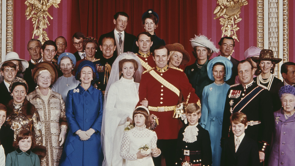 The royal family, including Princess Anne