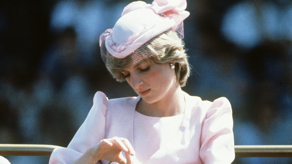 Princess Diana in a pink outfit