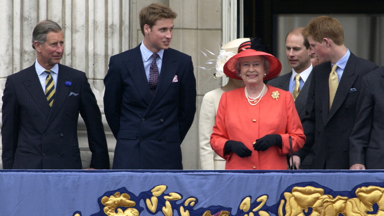 The royal family on the Buckingham Palace balcony during the Golden Jubilee