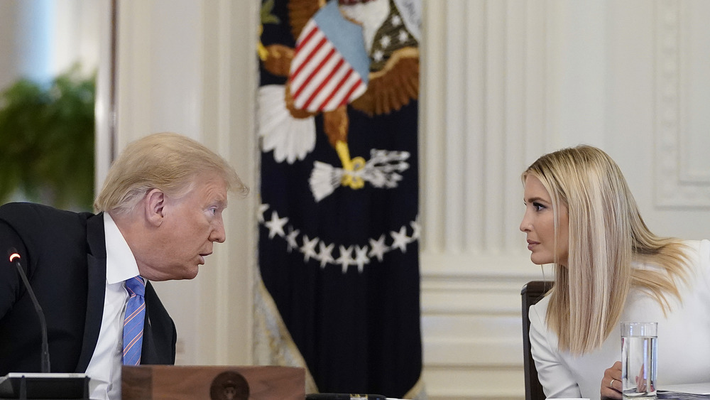 Donald and Ivanka Trump face to face