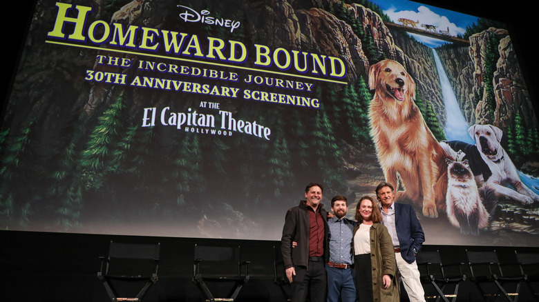 Homeward Bound actors posing at screening