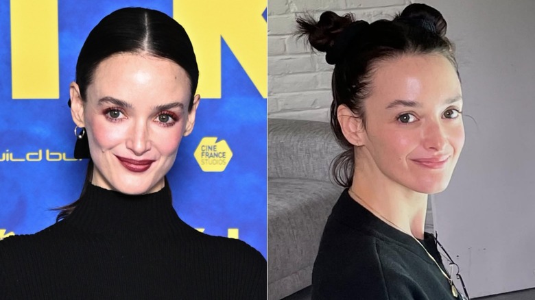 Charlotte Le Bon with and without makeup