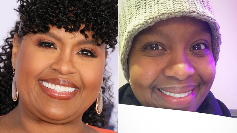 Split image of Natasha Rothwell without and with makeup