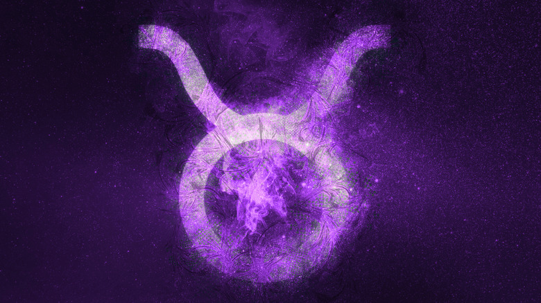 Purple Taurus symbol