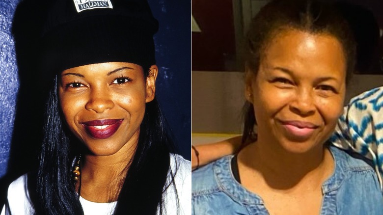 Split image of Dawn Robinson in the 1990s and 2024