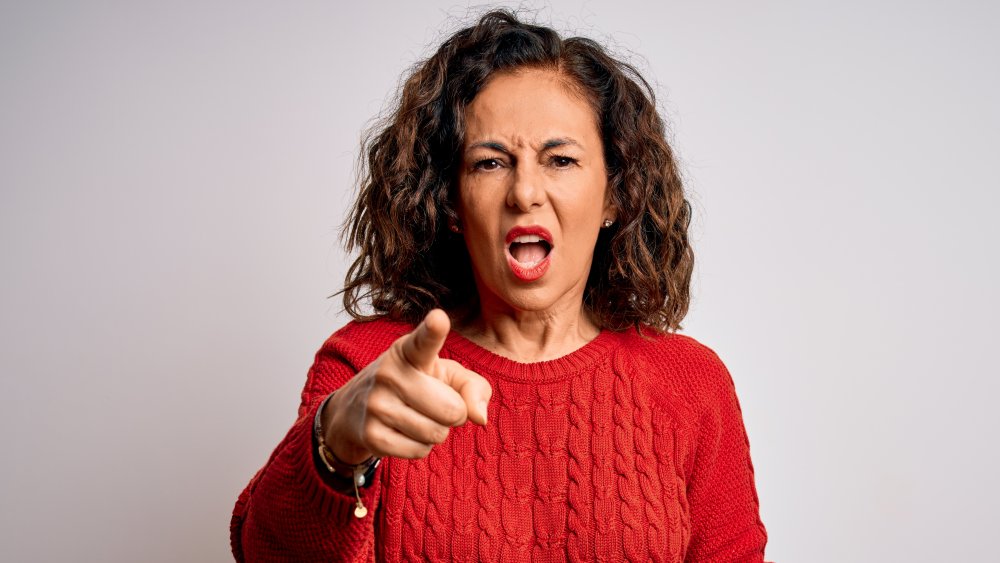 Woman yelling at someone