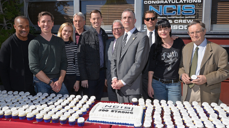 Mark Harmon with Old NCIS cast