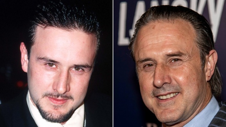 David Arquette posing, then and now