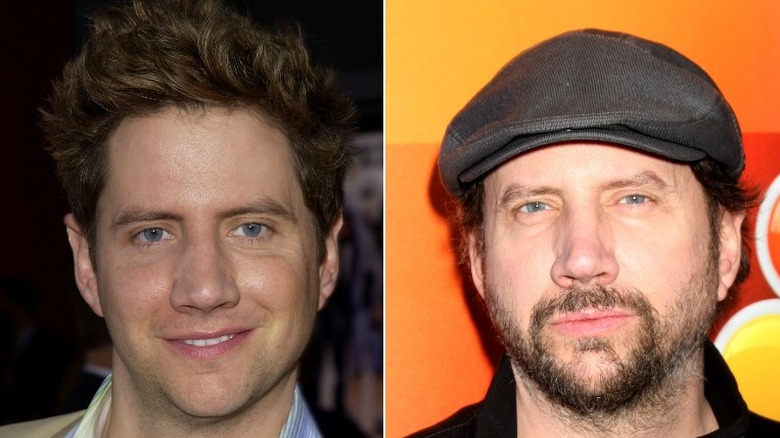 Jamie Kennedy posing, then and now