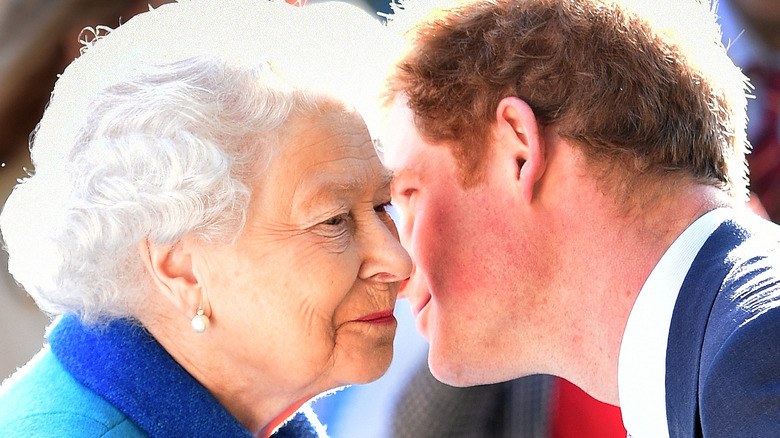 Prince Harry and Queen Elizabeth together 