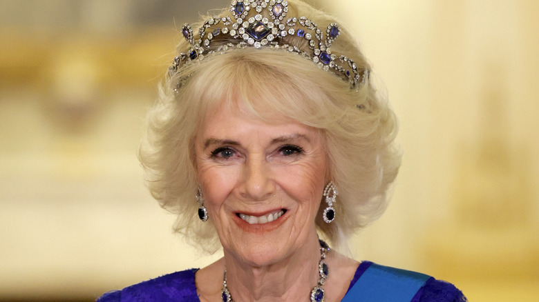 Queen Camilla smiling