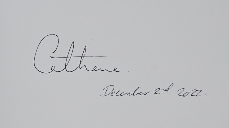 Princess Catherine's signature