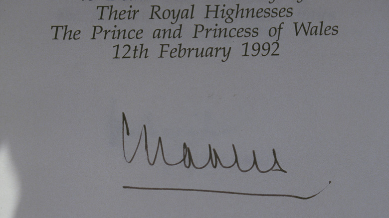 King Charles' signature