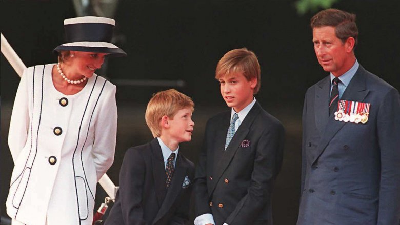 Princess Diana and Prince Charles with sons William and Harry