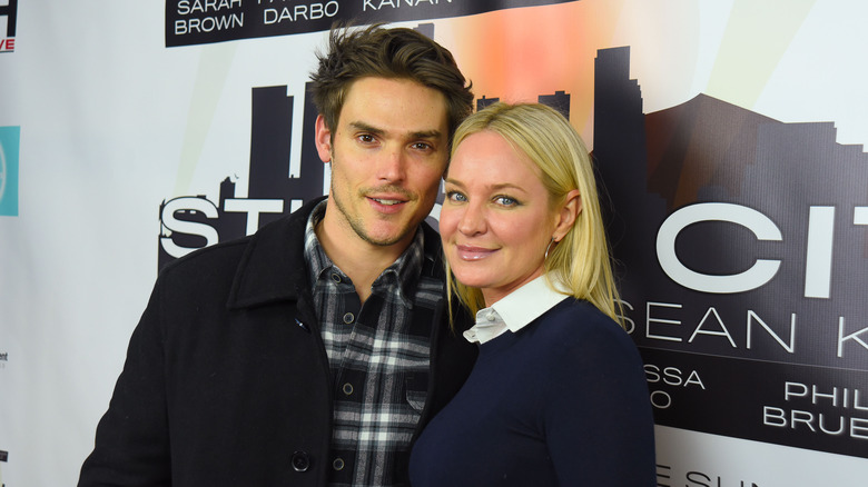 Sharon Case and Mark Grossman on the red carpet together