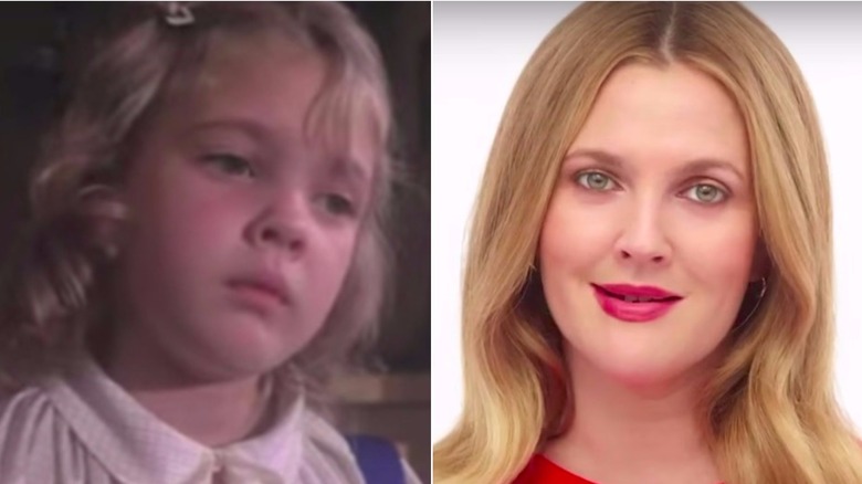 child star Drew Barrymore then and now