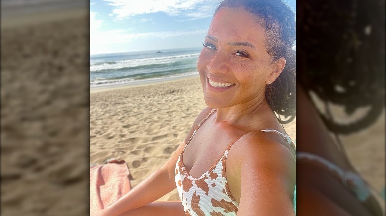 Page Turner smiling at beach