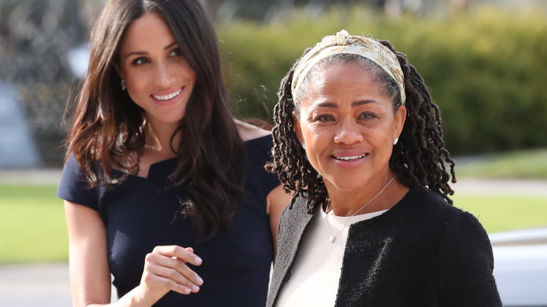 Meghan and mom before ceremony