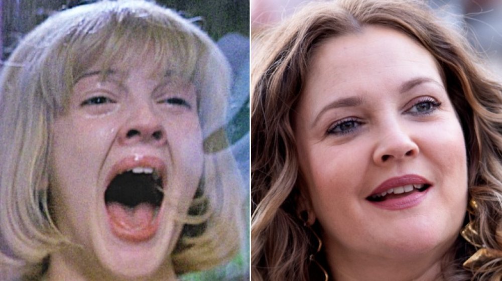 Scream queen Drew Barrymore, then and now