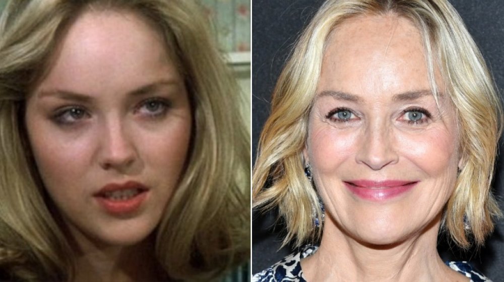 Scream queen Sharon Stone, then and now
