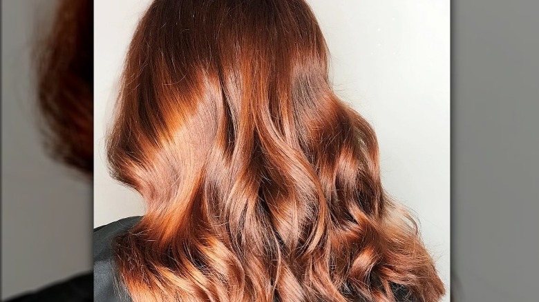 Red velvet hair curled