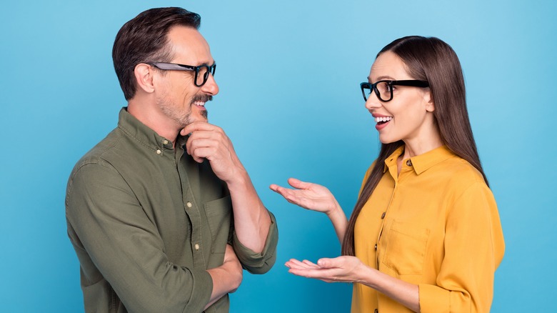 Couple having a conversation