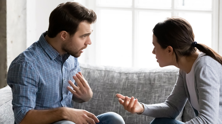 Couple having heated discussion